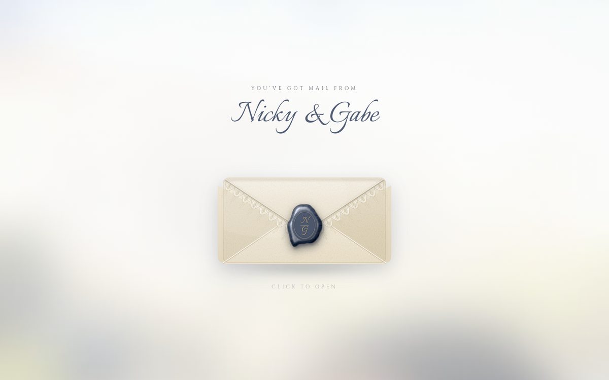 Nicky and Gabe wedding invitation site